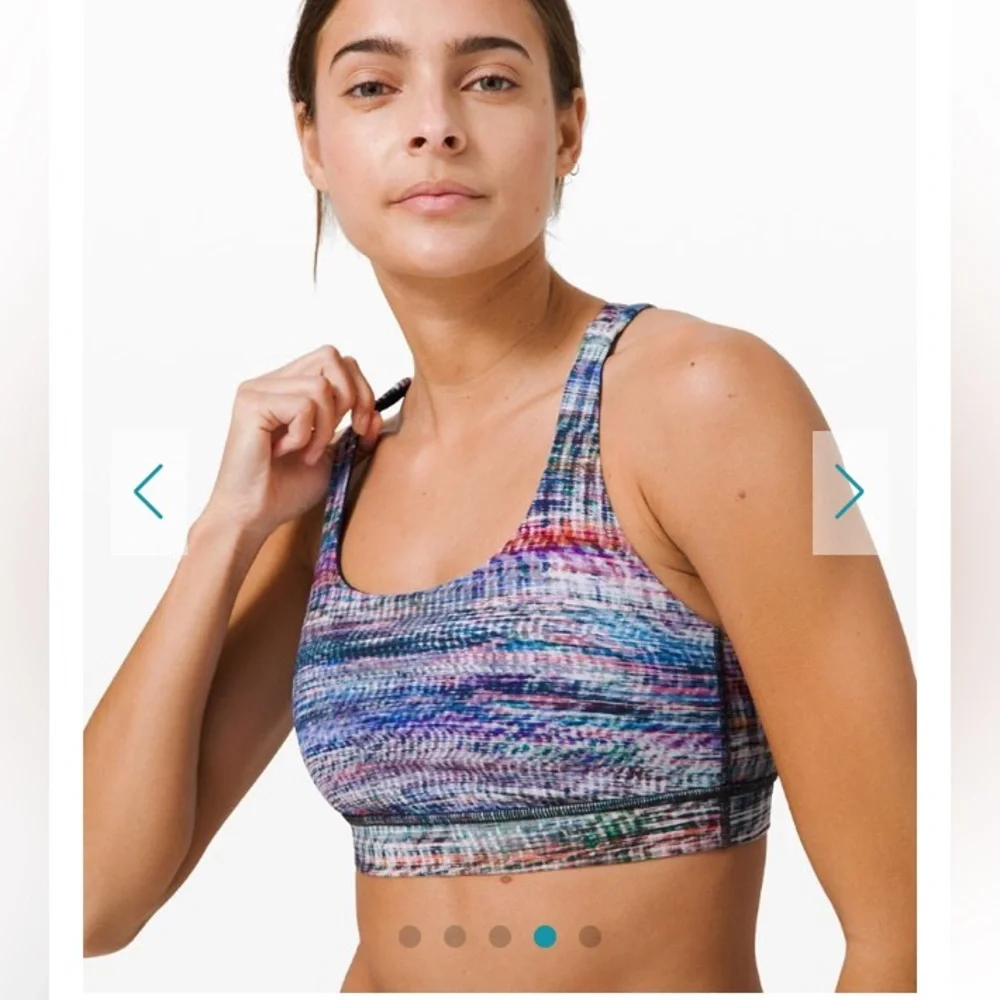 Lululemon Energy Sports Bra in Digital Oasis Alpine White Multi.